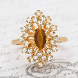 Genuine Tiger Eye Gold Clear Crystal