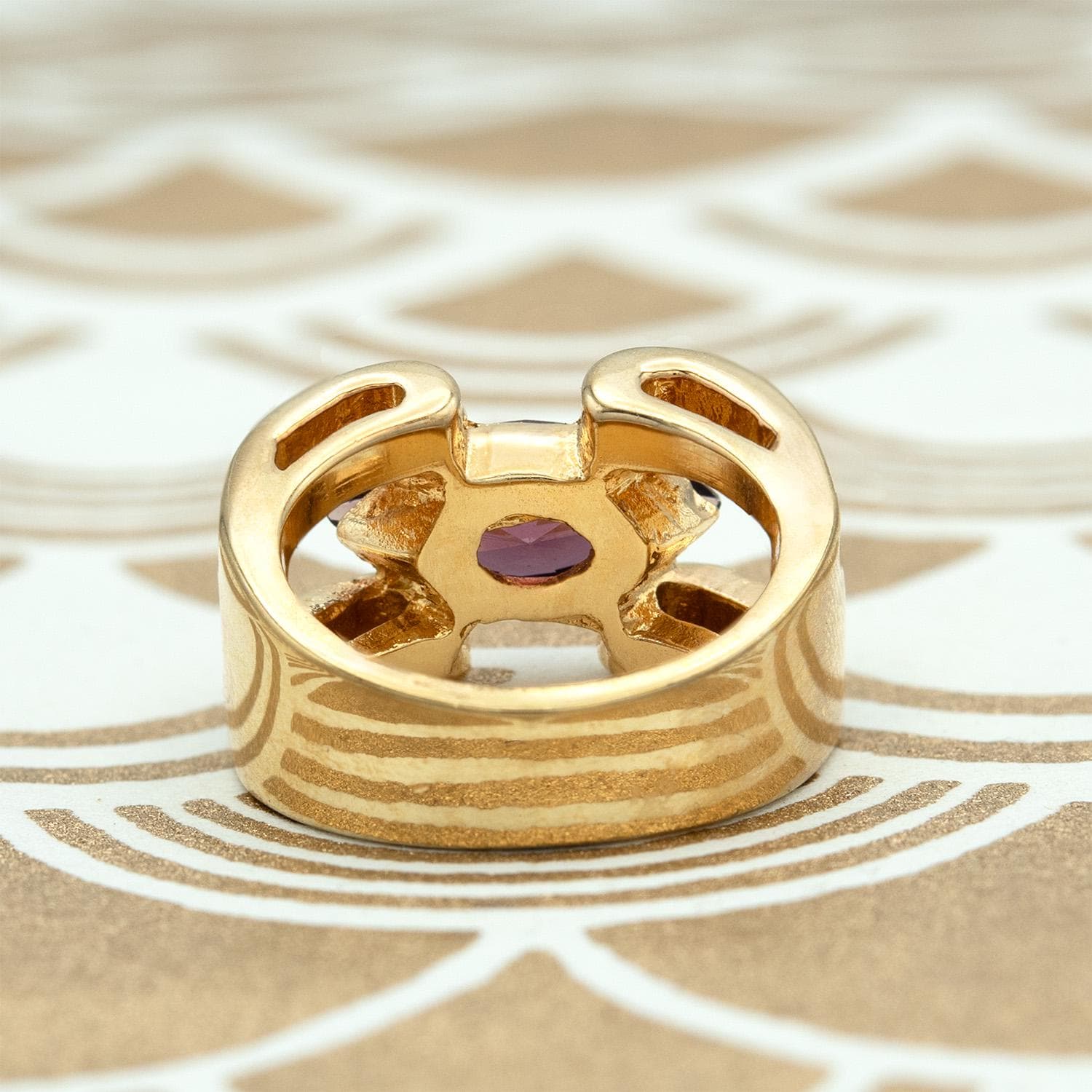 Vintage 1980s Marquise Blue Sapphire CZ Ring with Austrian Crystal Accents – 18k Gold Electroplated jewelry image 1