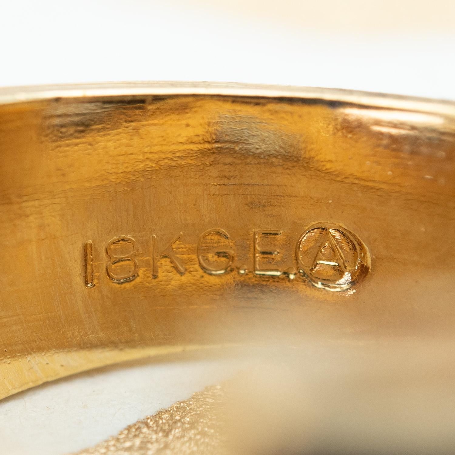 Vintage 1980s Marquise Cut Clear CZ Statement Ring – 18k Gold Electroplated jewelry image 1