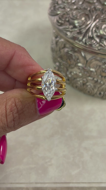 7 ct. Cubic Zirconia Statement Engagement Ring R1941