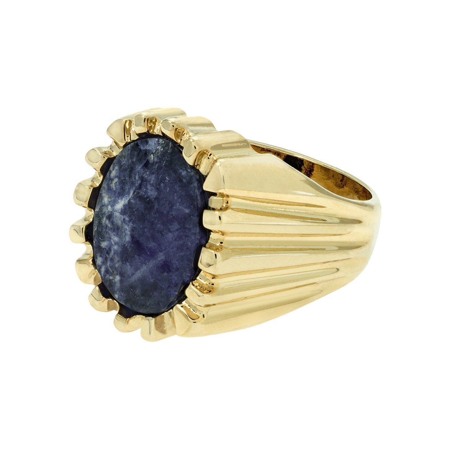 vintage-men's-ring-genuine-sodalite-gold-plated