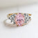Vintage 1980's Cubic Zirconia Ring with Clear Austrian Crystals 18k Yellow Gold Electroplated