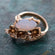Vintage Ring Unique Calla Lily Design 18k Yellow Gold Electroplated Made in USA
