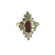 Vintage Jewelry Ruby or Clear Cubic Zirconia Cocktail Ring 18k Yellow Gold Electroplated  Made in the USA