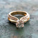 Vintage Clear Cubic Zirconia Solitaire Engagement Ring 1ct. Weight 18k White Gold Electroplate