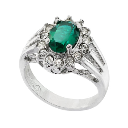 vintage-emerald-clear-Austrian-crystal-white-gold-plated-ring