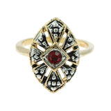 Yellow Gold Crystal Ruby