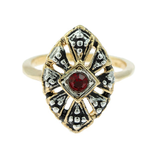 Yellow Gold Crystal Ruby