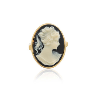 Gold Black Cameo