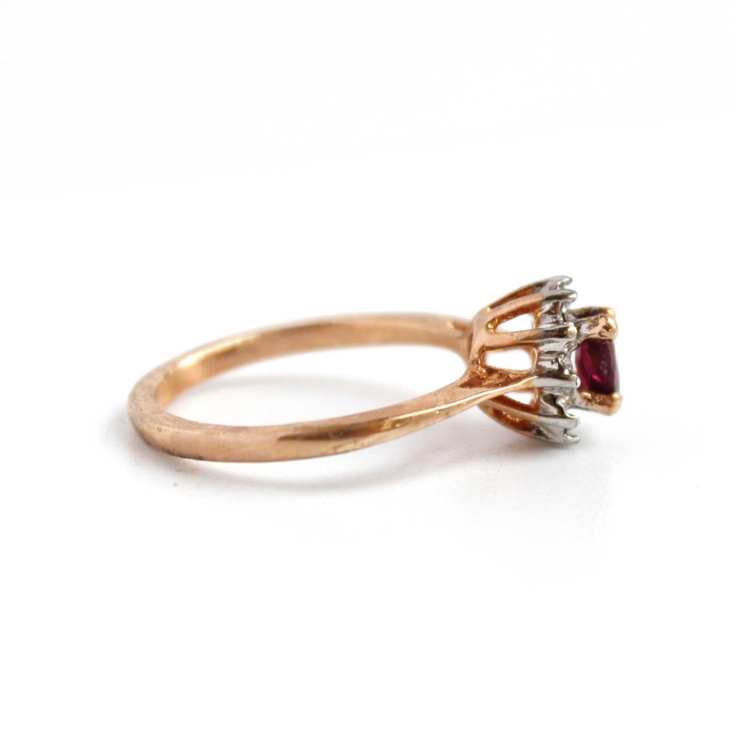Vintage Genuine Opal or Austrian Crystal Ring 18k Yellow Gold Electroplated