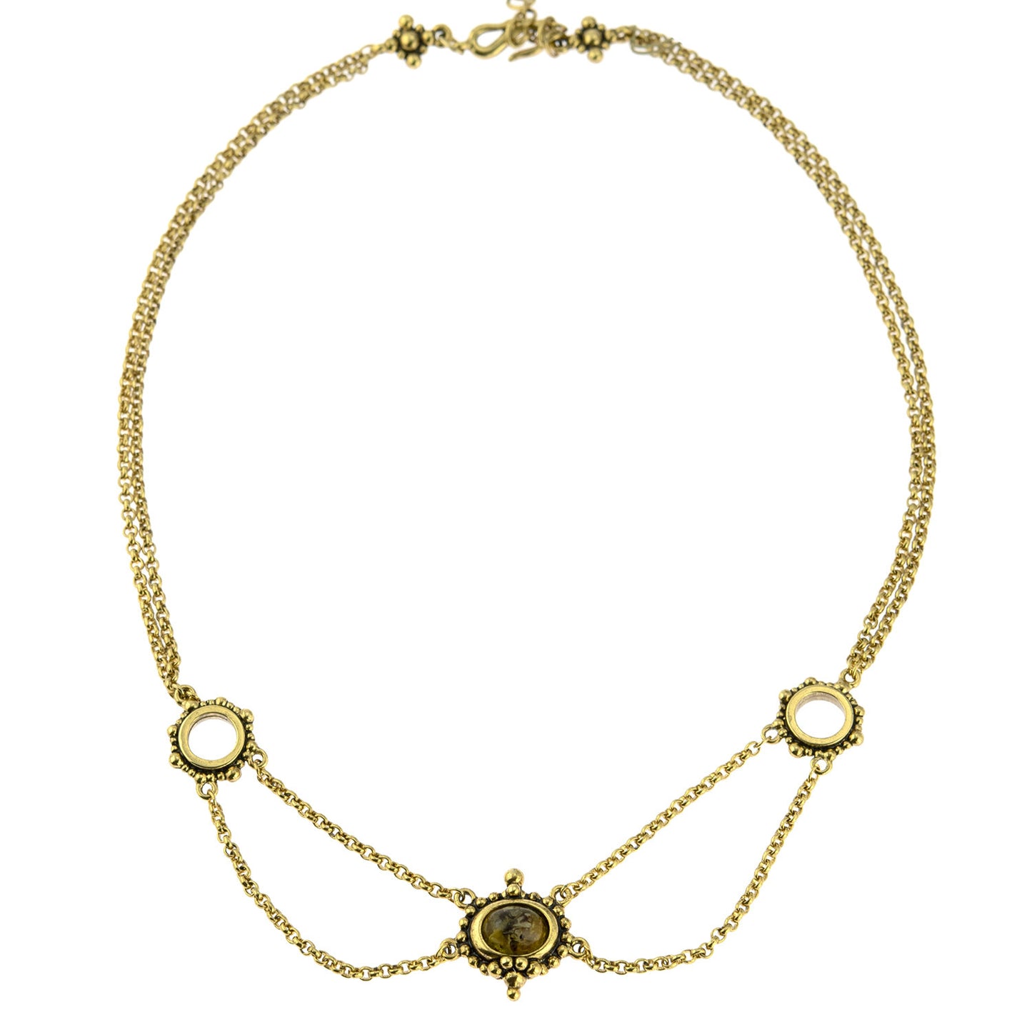 Vintage Oscar De La Renta Beautiful 16 Inch Bead Necklace with 1-1/2"" Extender Size: G