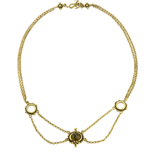 Vintage Oscar De La Renta Beautiful 16 Inch Bead Necklace with 1-1/2"" Extender Size: G