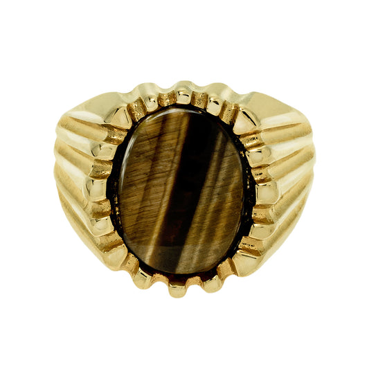 Genuine Tiger Eye Gold / 9