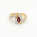 Vintage 1980s Ring Zirconia with Clear Austrian Crystals 18k Yellow Gold Electroplated