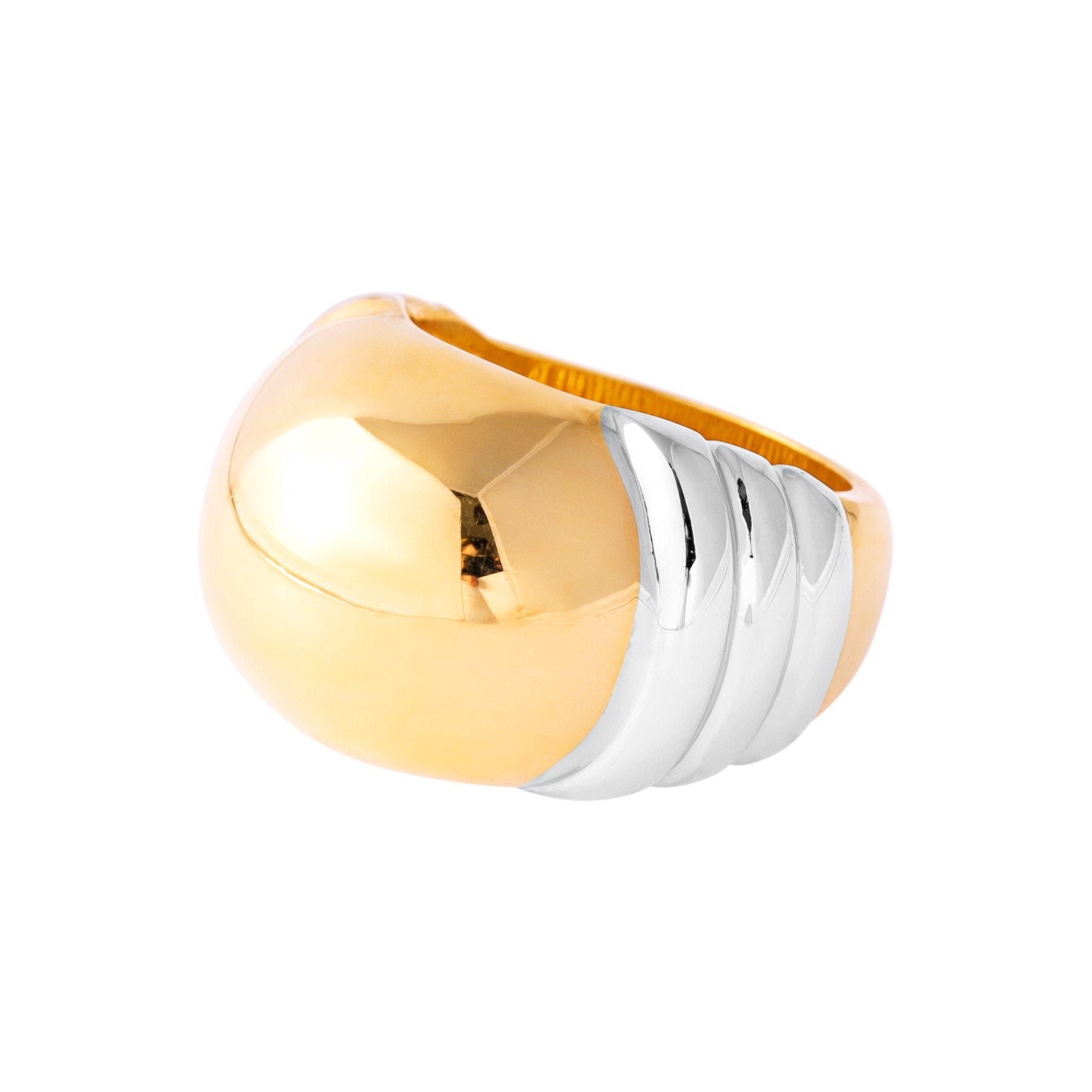 Vintage Ring Gold Dome Ring 18k Gold Ring #R3433 | PVD Vintage Jewelry