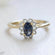 Vintage Genuine Opal or Austrian Crystal Ring 18k Yellow Gold Electroplated
