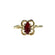 Vintage Jewelry Marquise Cut Jet Black Crystal Cocktail Ring in 18k White Gold Electroplate