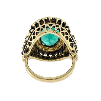vintage-emerald-clear-crystal-ring-edwardian-style-antique-gold-plated