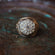 Vintage Men's Ring Clear Austrian Crystals 18k White or Yellow Gold Electroplated Made in USA