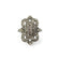 Vintage Ring Genuine Marcasite Antiqued 18k White Gold Electroplated Made in USA