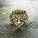 Vintage Zodiac Birthstone Lion Men's or Women's Ring 18kt Gold Electroplated Made in the USA