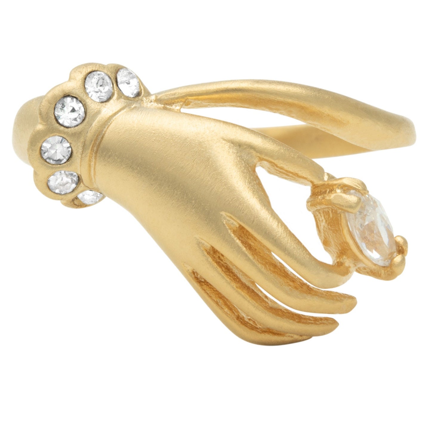 Vintage Austrian Crystals 18k Yellow Gold Matte or Polished Finish Made in USA