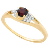 Genuine Garnet Yellow Gold