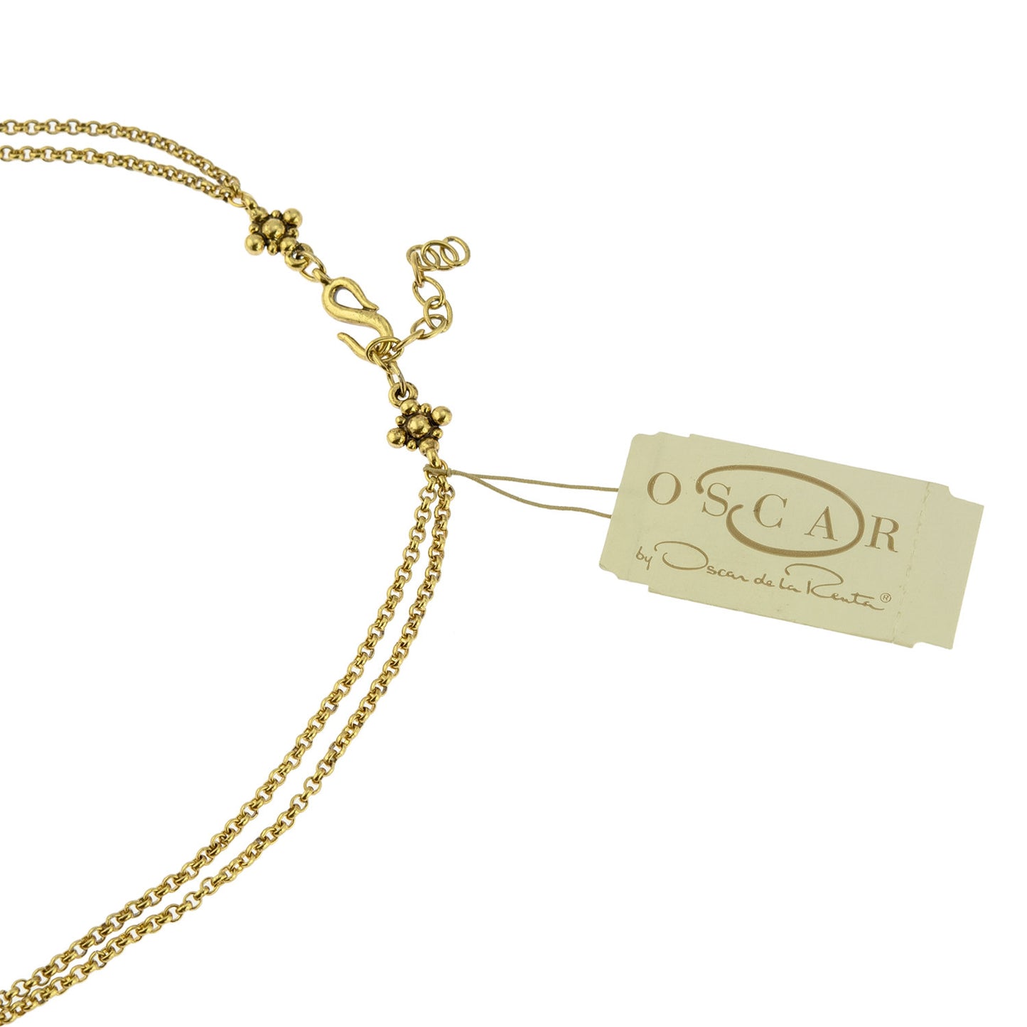 Vintage Oscar De La Renta Beautiful 16 Inch Bead Necklace with 1-1/2"" Extender Size: G