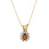 Vintage Light Topaz and Clear Austrian Crystal Necklace Made in the USA
