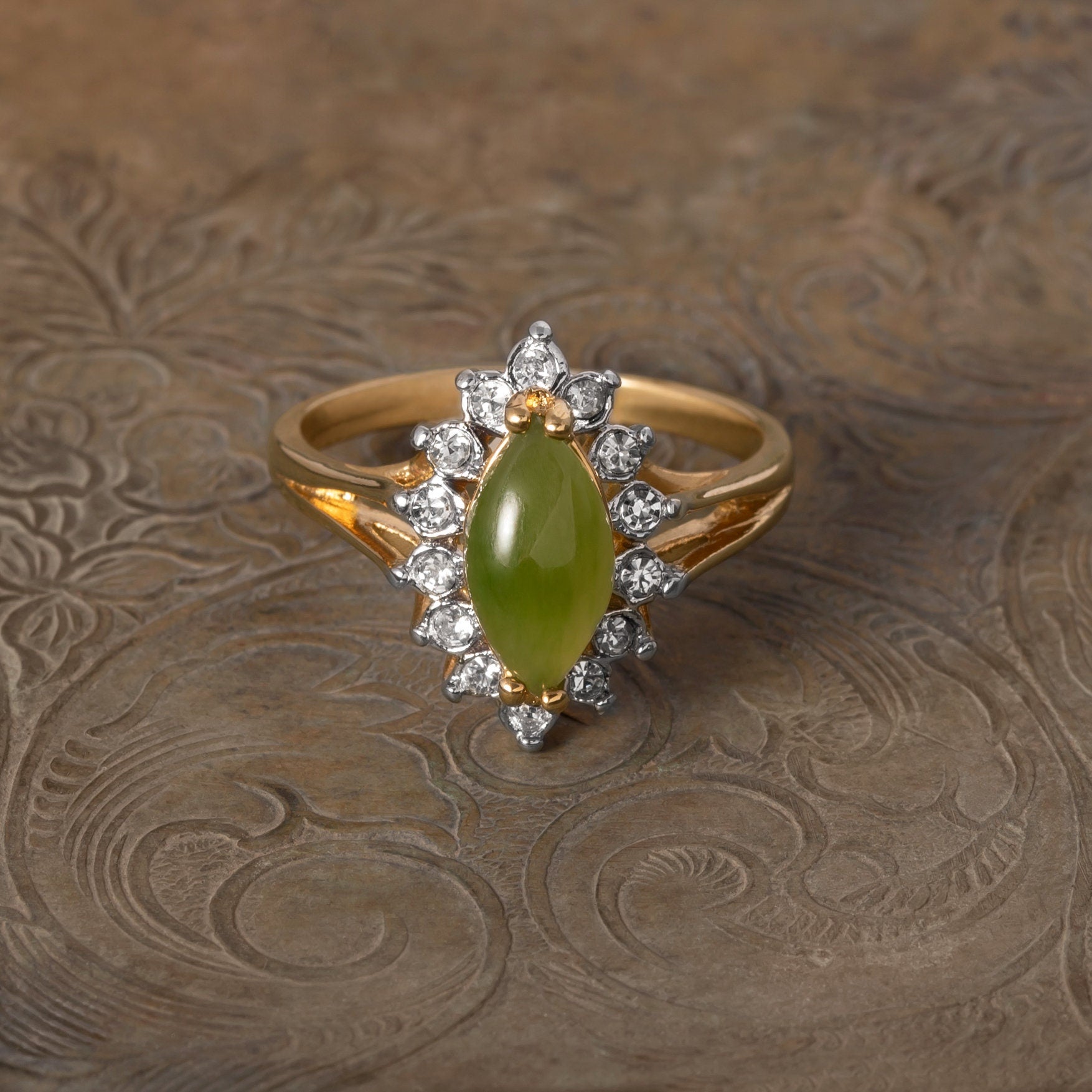 jade-genuine jade rings-green ring
