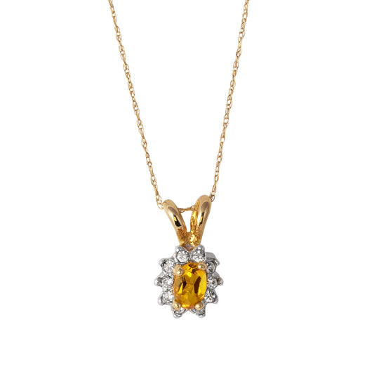 Vintage Light Topaz and Clear Austrian Crystal Necklace Made in the USA