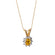 Vintage Light Topaz and Clear Austrian Crystal Necklace Made in the USA
