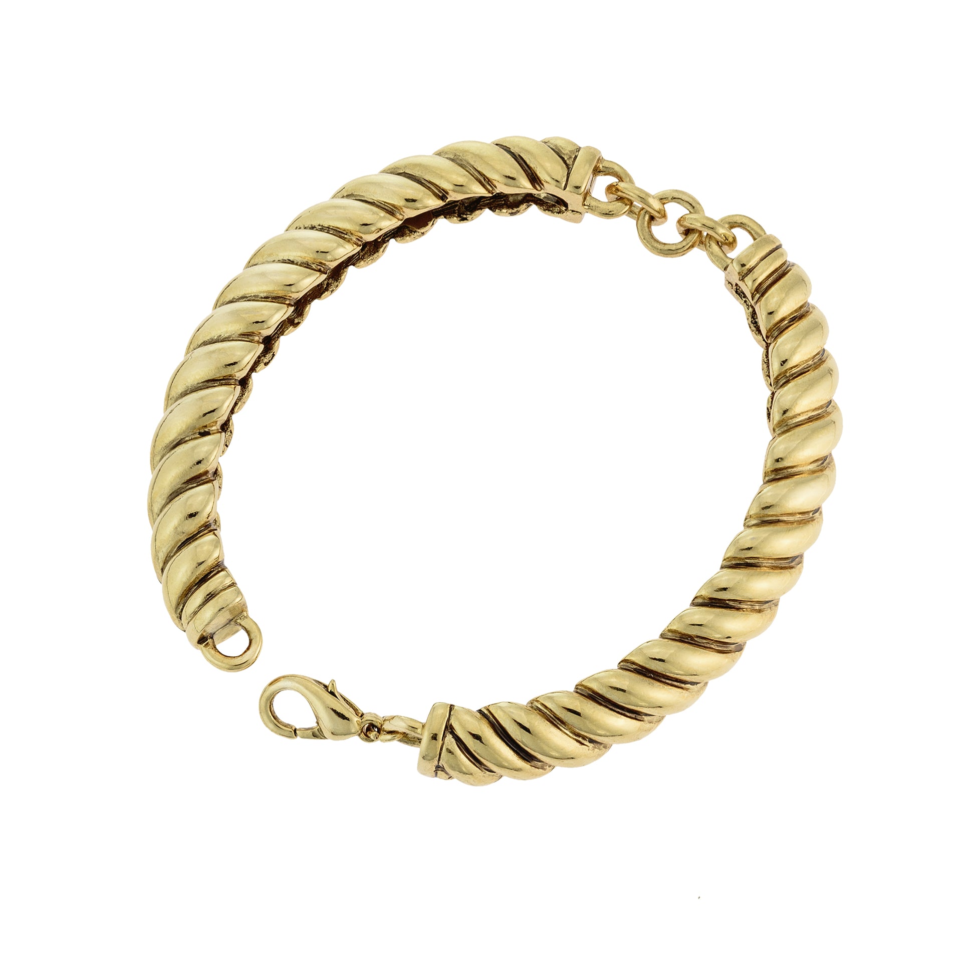 vintage-oscar-de-la-renta-gold-tone-eight-inch-scallop-bar-link-bracelet