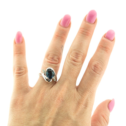 Vintage Ring Swarovski Austrian Crystals 18kt Gold Antique Womans Jewelry Women's Birthstone Rings