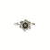 Vintage Flower Ring Clear Crystal 18k Yellow Gold Electroplated