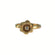 Vintage Flower Ring Clear Crystal 18k Yellow Gold Electroplated
