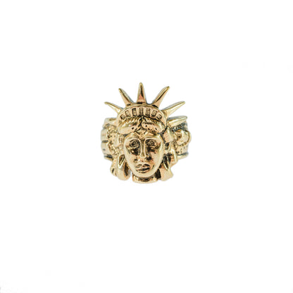 Vintage Ring Lady Liberty Statue of Liberty Jewelry Patriotic R1987