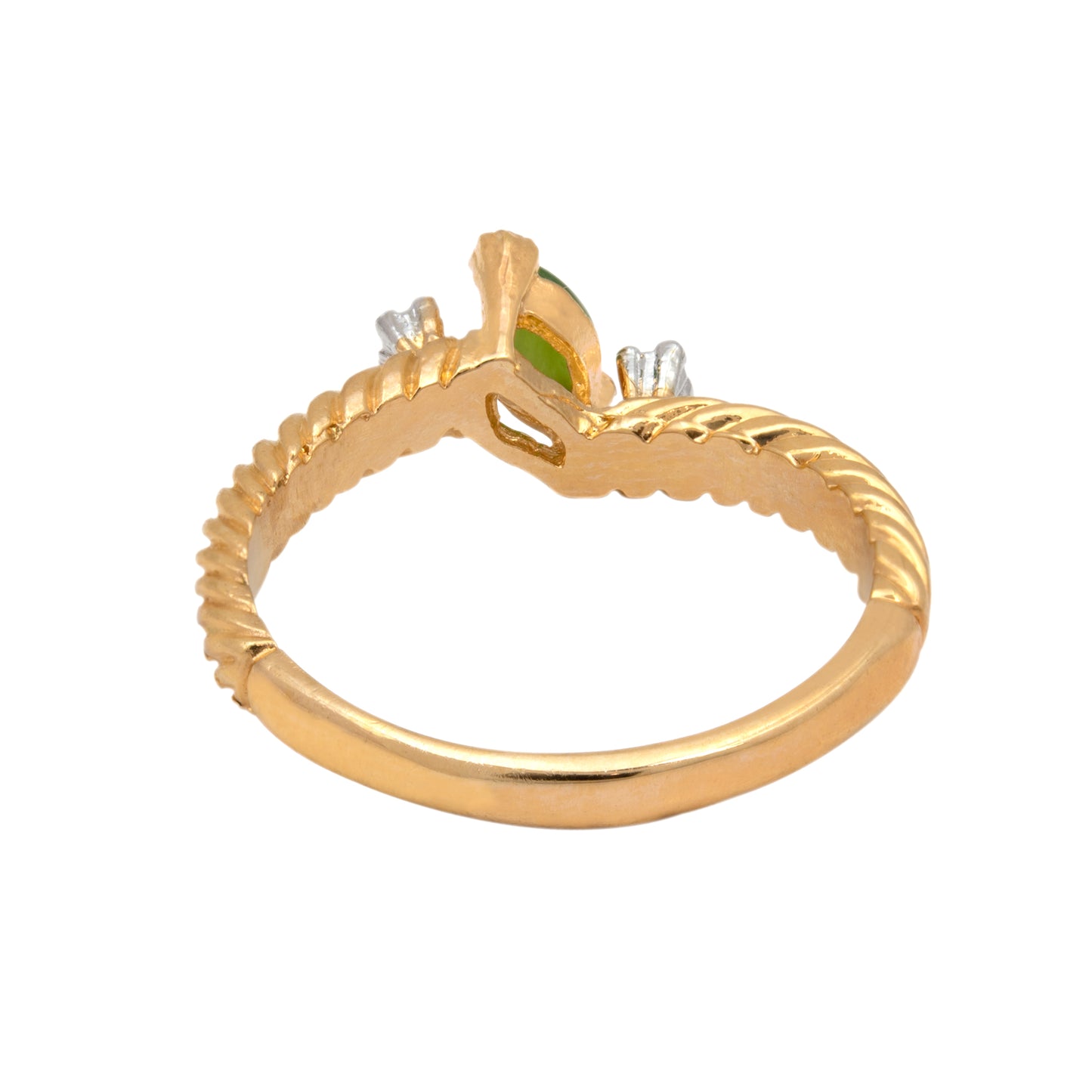 A Vintage Ring Dainty Genuine Jade and Austrian Crystal Womans Ring Antique Jade Jewelry R1032