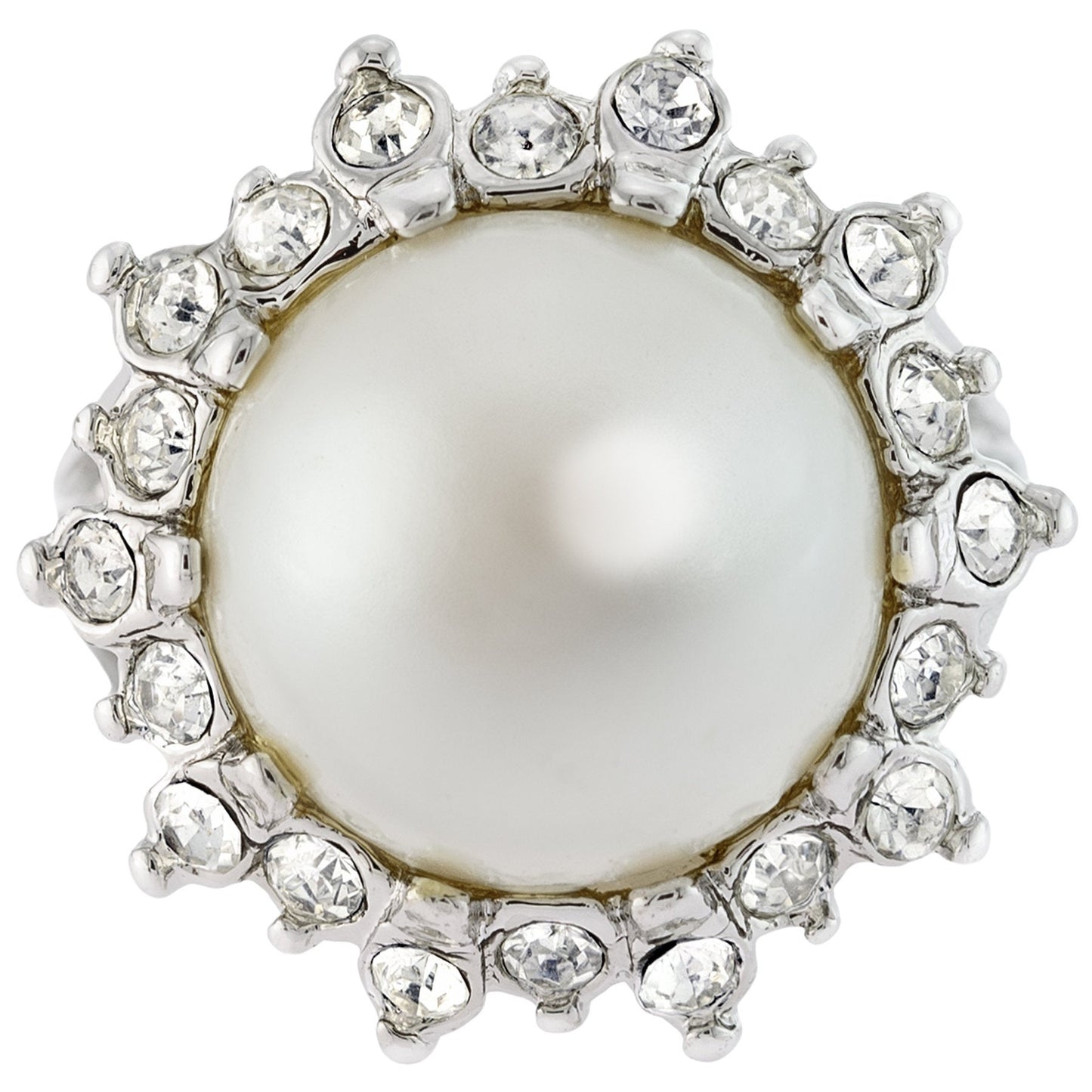 vintage-pearl-bead-Austrian-crystal-ring-white-gold-plated