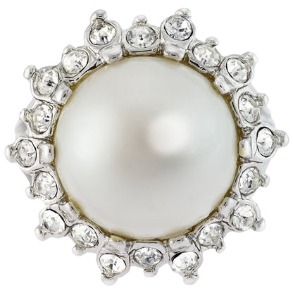 vintage-pearl-bead-Austrian-crystal-ring-white-gold-plated