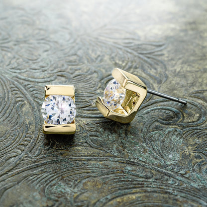 vintage-clear-Austrian-crystal-post-earrings