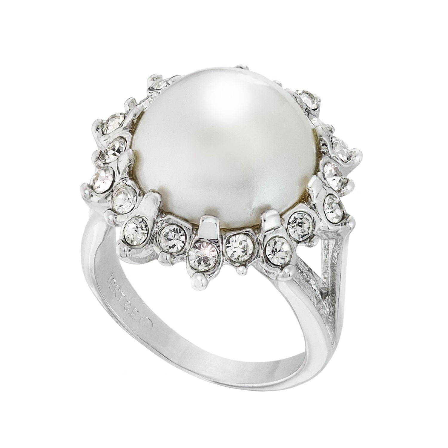 vintage-pearl-bead-Austrian-crystal-ring-white-gold-plated