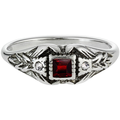 vintage-ring-ruby-Austrian-crystal-antique-white-gold-plated