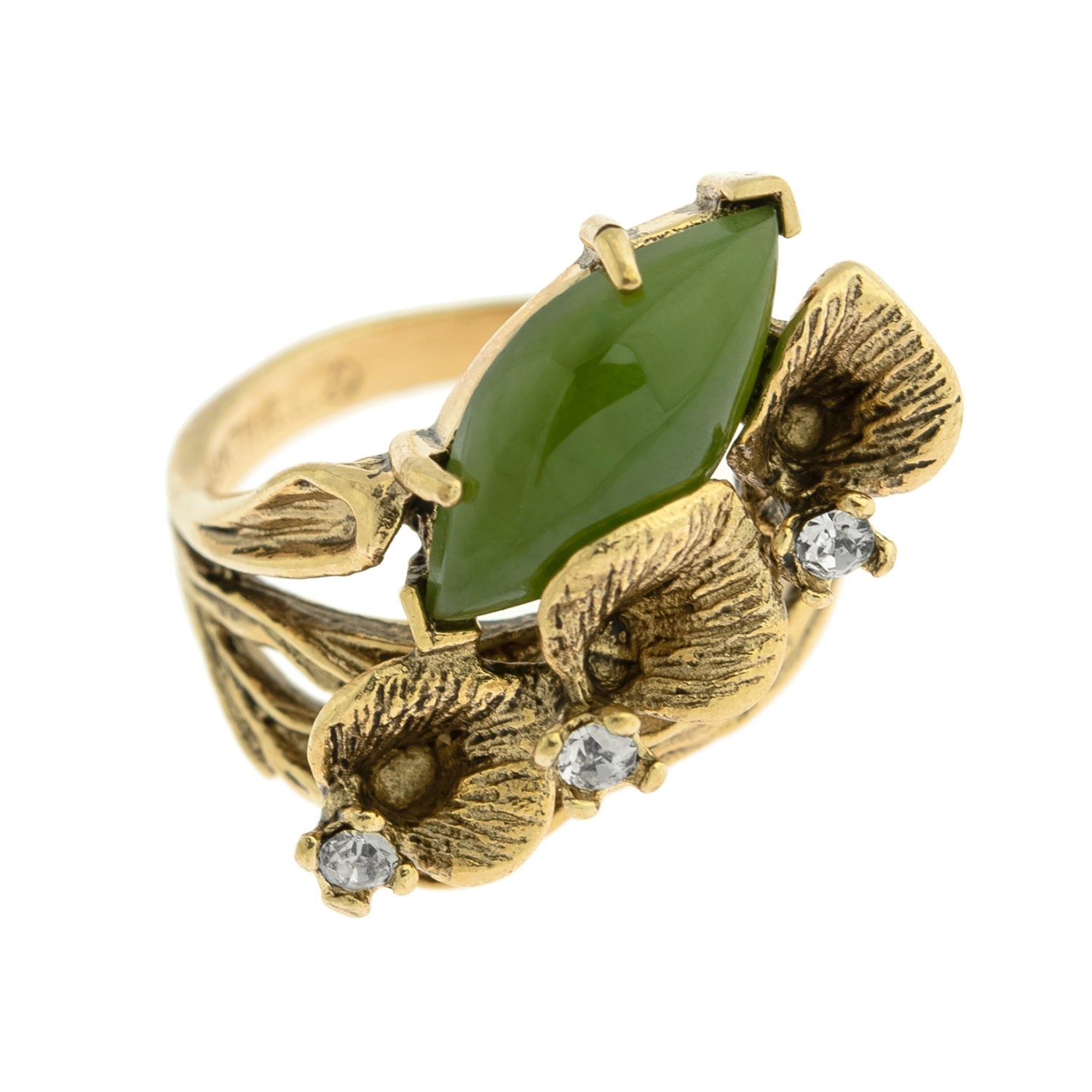 tiger calla lily Vintage Genuine Tiger Eye Calla Lily Ring