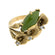 Vintage Ring Unique Calla Lily Design 18k Yellow Gold Electroplated Made in USA