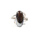 Vintage Ring Genuine Onyx 18k White Gold Electroplated Cocktail Ring Made in USA