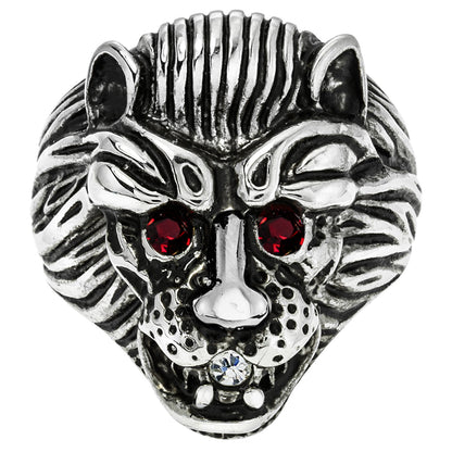 vintage-zodiac-lion-ring-ruby-Austrian-crystals-white-gold-plated
