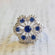 Vintage Citrine Austrian Crystals Filigree Style Antiqued 18k Yellow Gold Electroplated Ring