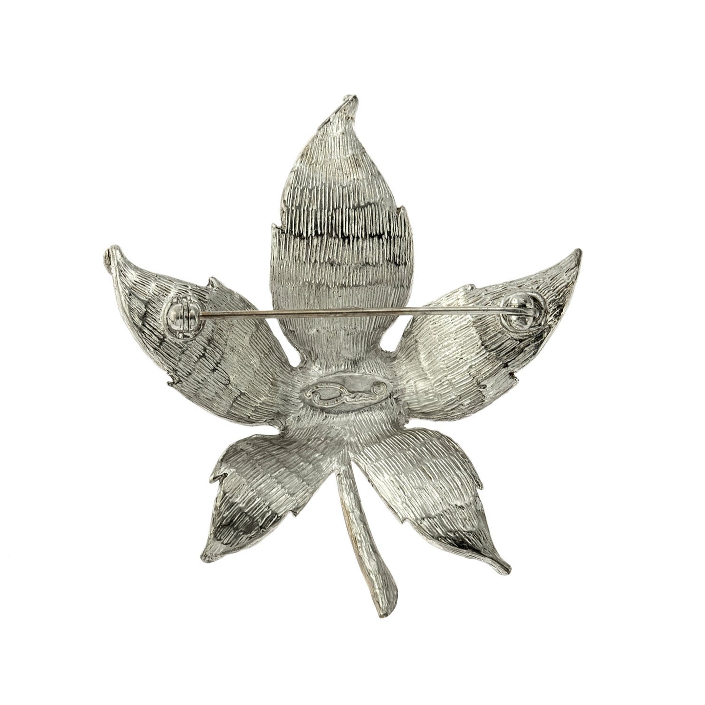 Oscar de la Renta Vintage Gold and Silver Leaf Pin Brooch OSP-LEAF