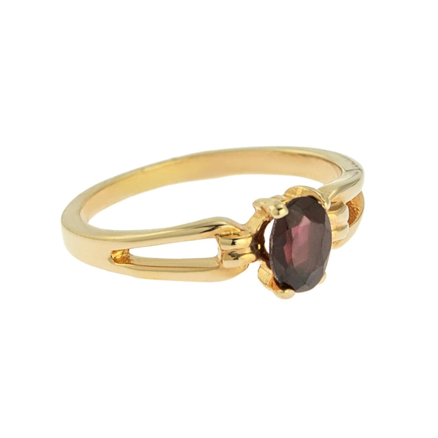 Vintage Ring 1970s Genuine Garnet 18k Gold Birthstone Rings Antique Womans Jewelry Handmade Size #R16033 - Limited Stock - Never Worn